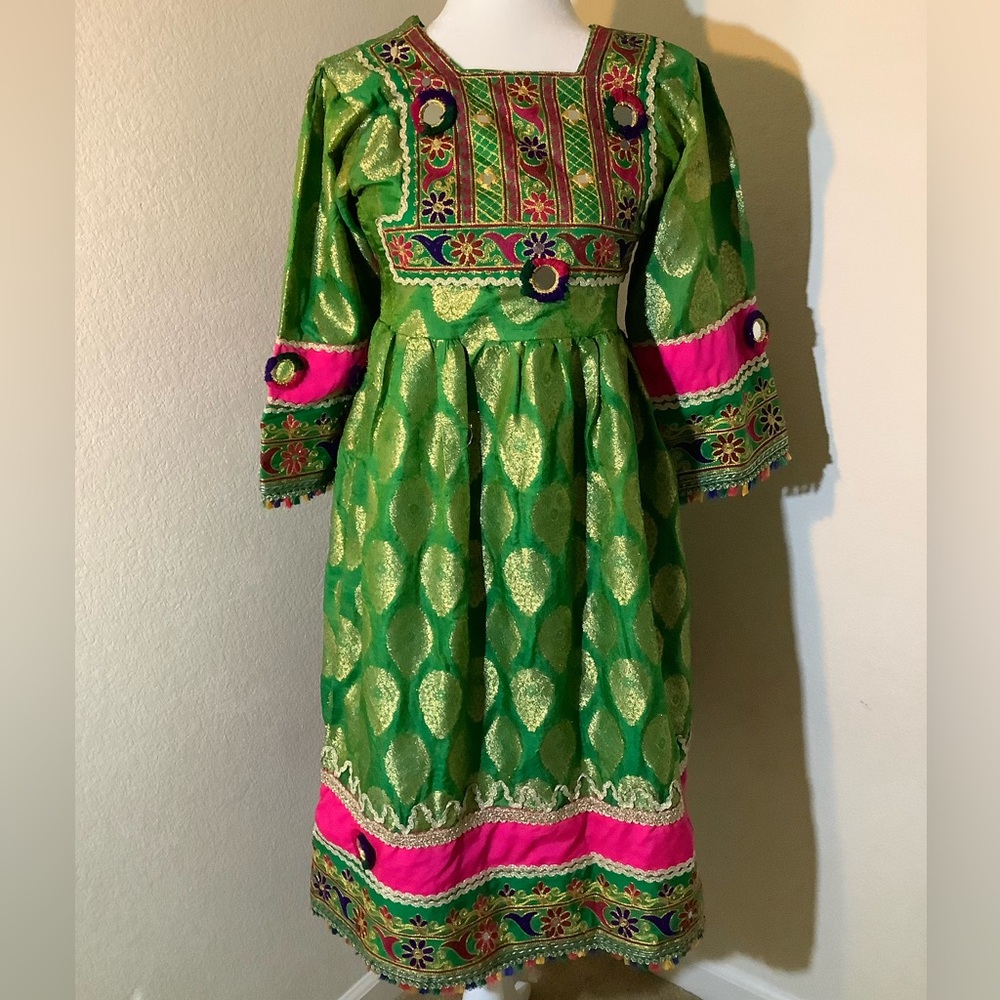 Teens afghan/pakistani embroidered decorated dress